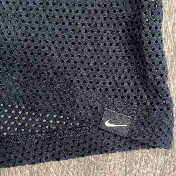 Nike Black and White Cotton Blend Mesh Workout Tank - Picture 3 of 4